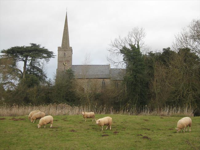 Stretton Grandison church soon after the start