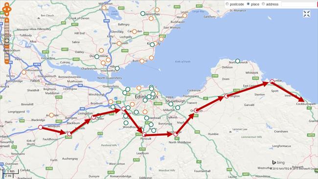 Lothian Transect Route