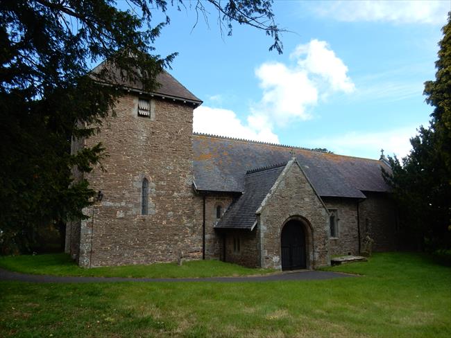 Stanford Bishop St James the Greater Church at start/end of walk