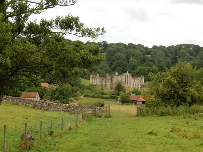Looking back to Rievaulx Abbey 