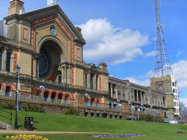 Alexandra Palace and the old BBC transmitter mast