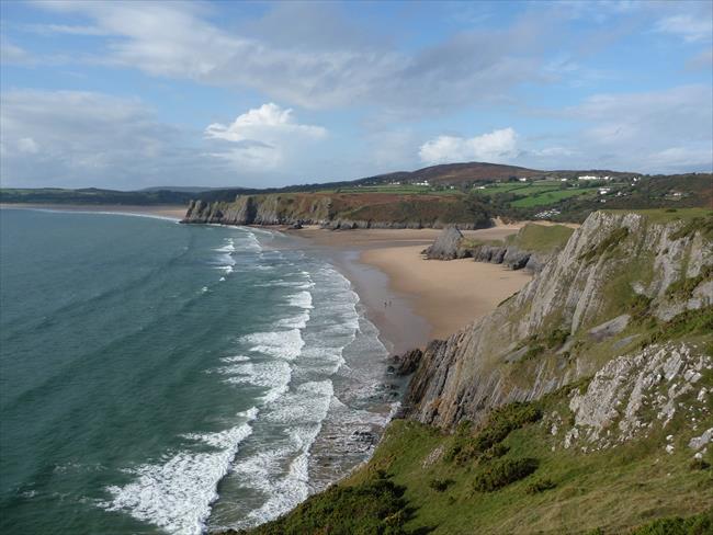 Pobbles Beach &amp; Three Cliffs Bay