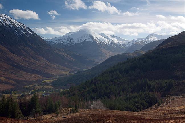 Glen Nevis and the Mamores from Cow Hill