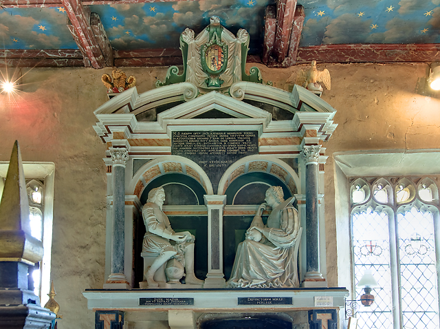 St Mary's church, Lydiard Tregoze - monument to Katherine Mompesson