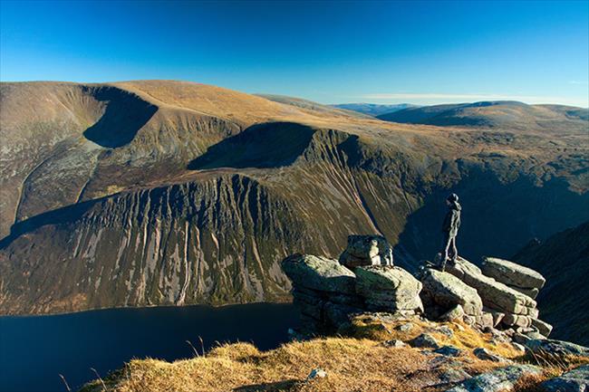 Loch Eanaich and Braeriach from Sgor Gaoith