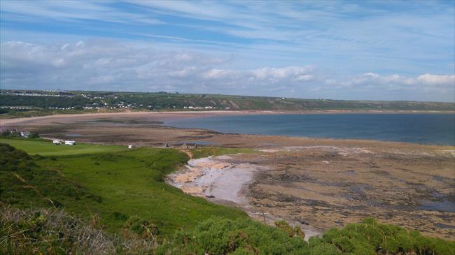 View over Port Eynon Bay