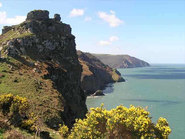 Castle Rock (Valley of the Rocks) and coastline beyond