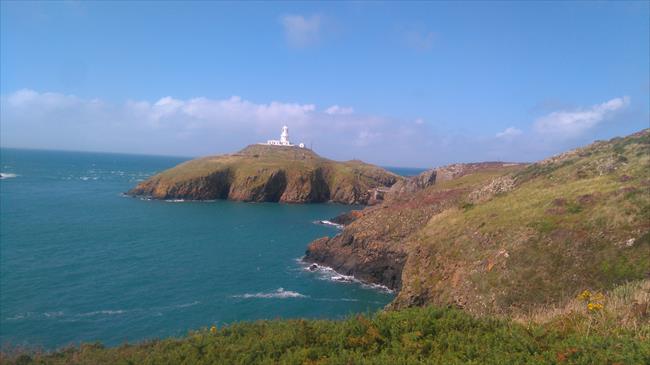 The lighthouse from the coast path