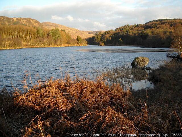 The western end of Loch Trool on a sunny winters day