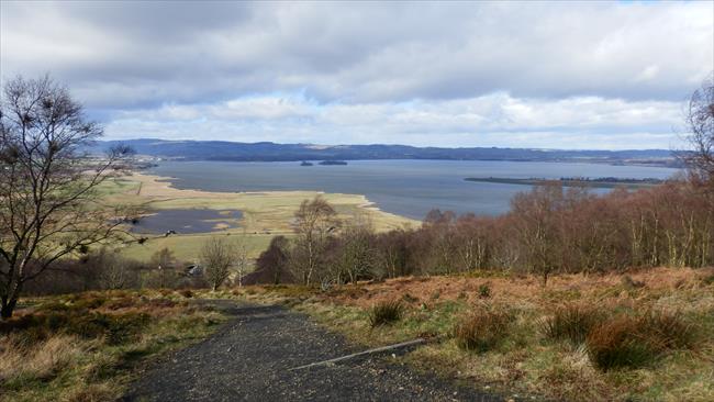 View over the reserve to Loch Leven from the Sleeping Giant path.
