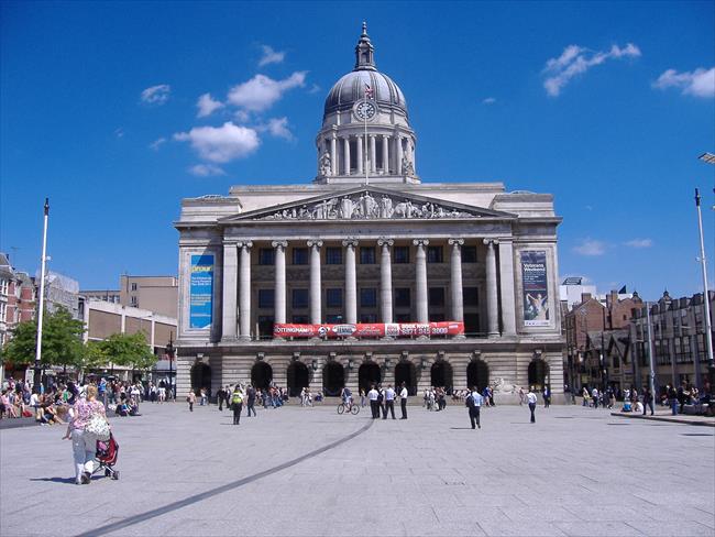 Nottingham Council House on Old Market Square.