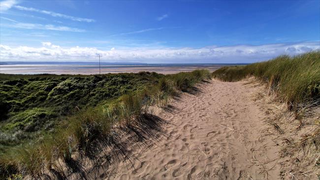 Looking across Saunton Sands from the burrows.