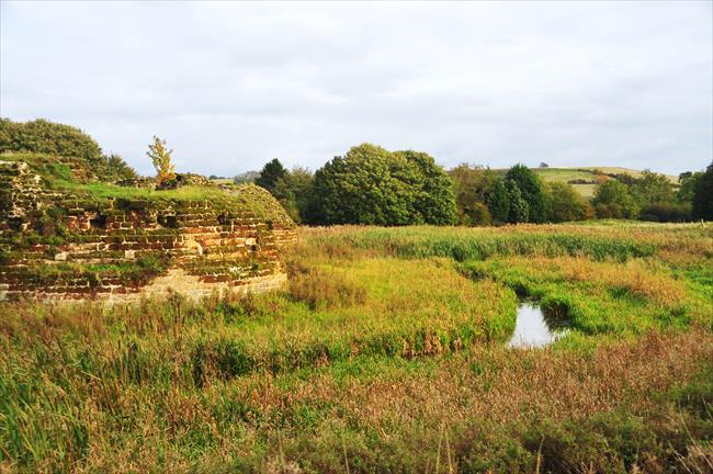 View east from Bolingbroke castle with Keal Hill beyond