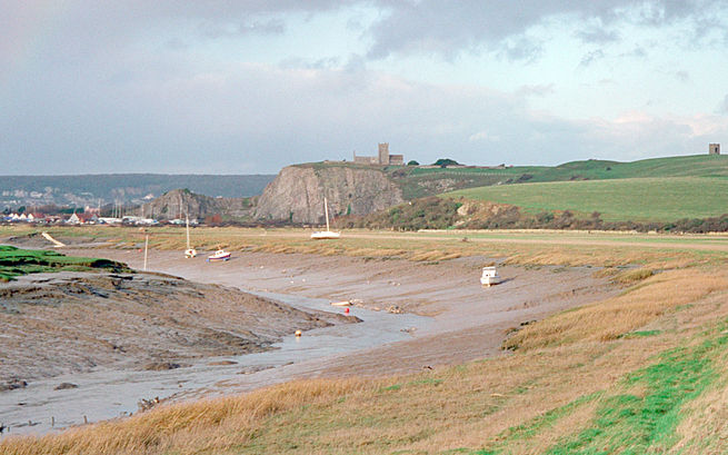 River Axe from the sea bank