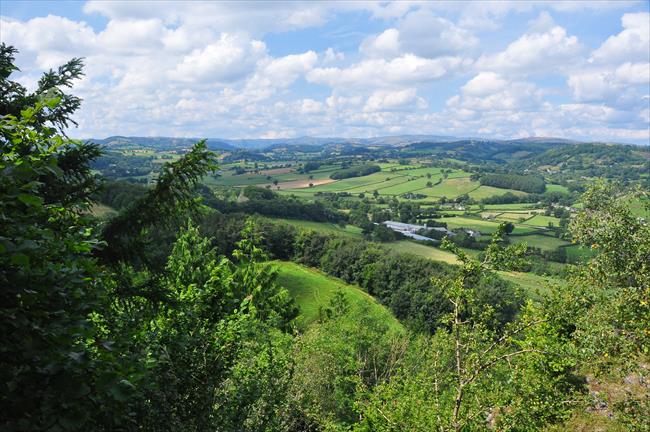 View west from Blodwel Rocks