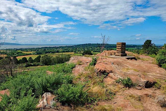 View towards the Dee estuary and Wales from Thurstaston Hill.