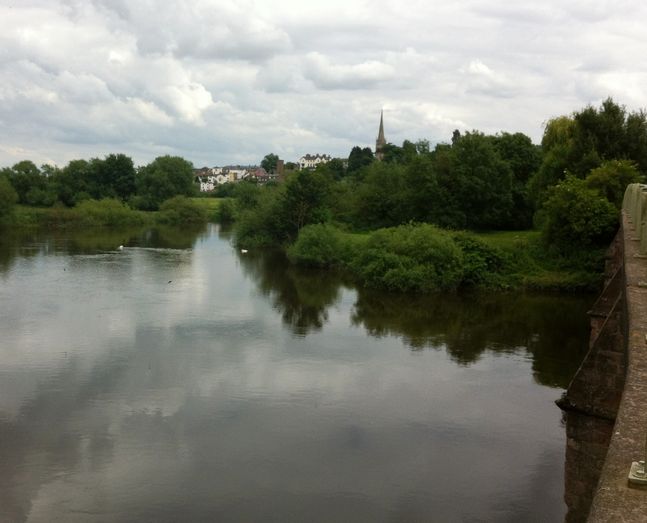Ross-on-Wye from Wilton Bridge
