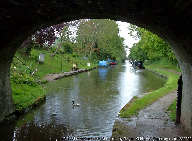 Shropshire Union Canal at Wheaton Aston, Staffordshire