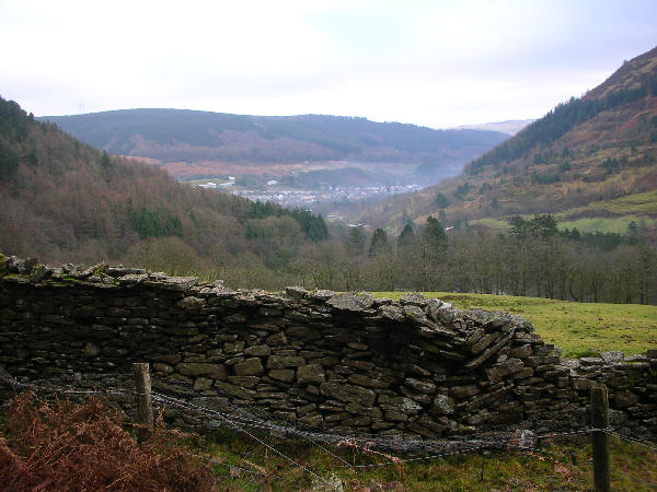 View down to Cmw Rhondda