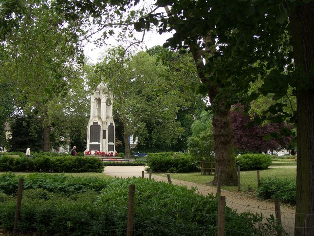 The war memorial in the far SE corner of Central Park