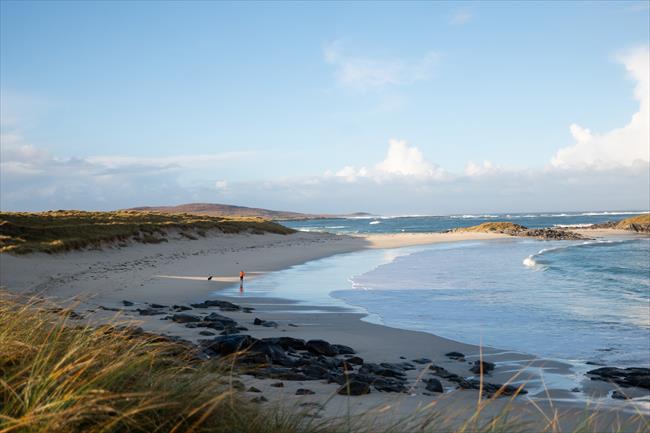 Deserted sandy beach and dunes, Vallay North Uist