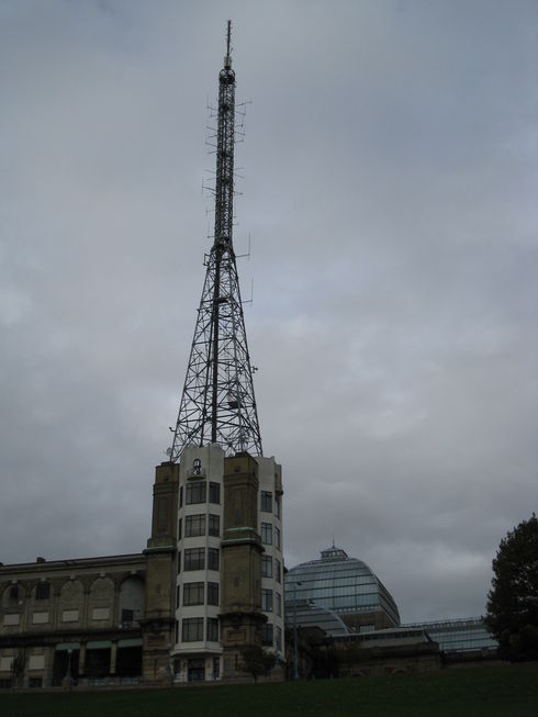 The BBC transmitter tower at Alexandra Palace