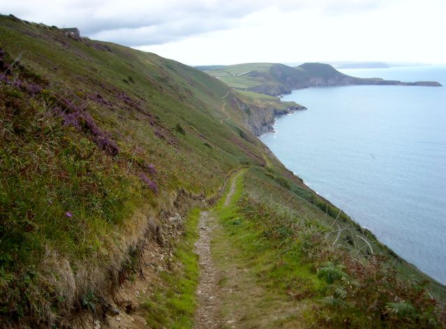 Mystical Ynys Lochtyn snaking out to sea in the distance, calling you on.