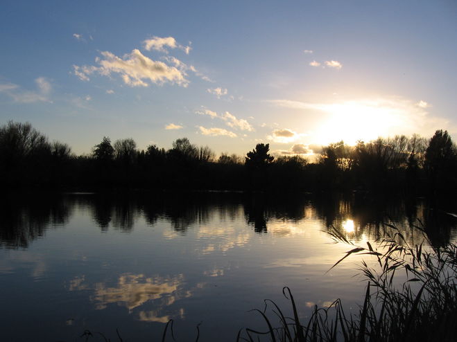 Sunset at Brookland's lakes