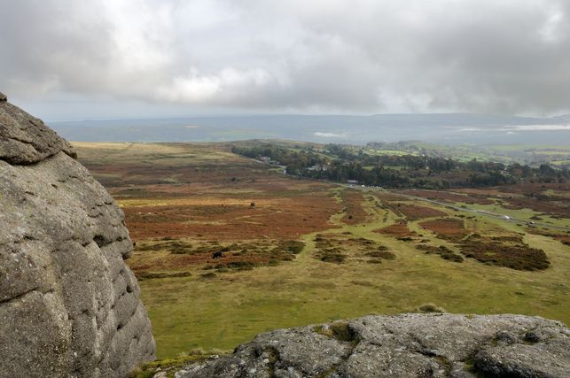View from Haytor looking towards the Information Centre