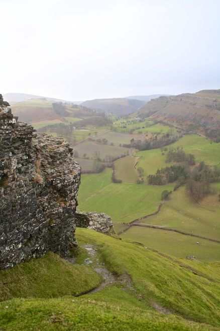 View west towards Berwyns from Castell Dinas Bran