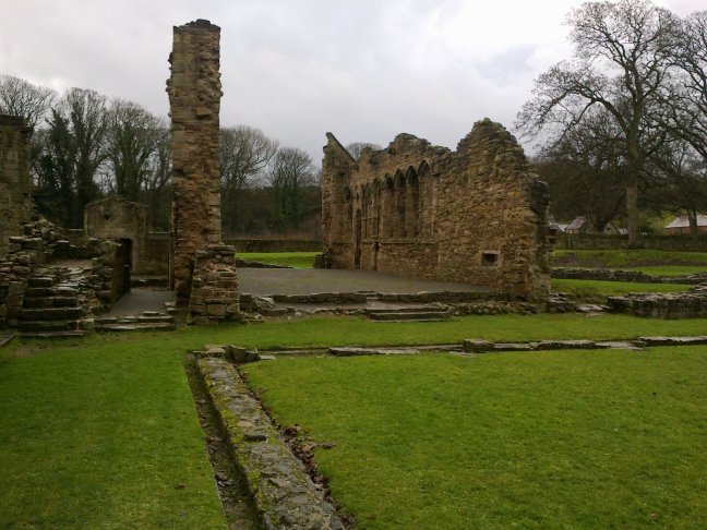 Basingwerk Abbey which was built by the Cistercians in 12th Century