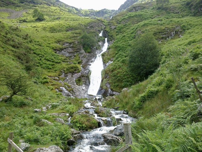 Rhaeadr Fach at Aber. The Small Waterfall at Aber.