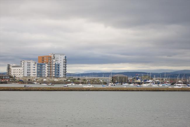 View from McKelvie Parade to Granton Harbour.