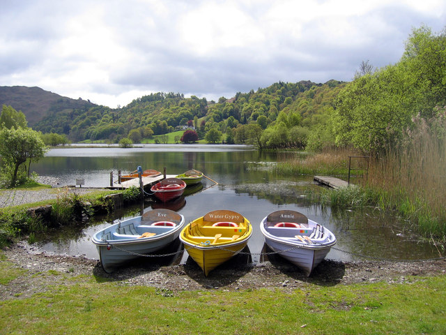 Rowing boats on Grasmere.