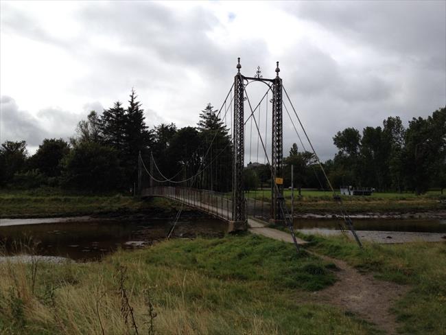 Footbridge in waterfront park in Tain (not on route)